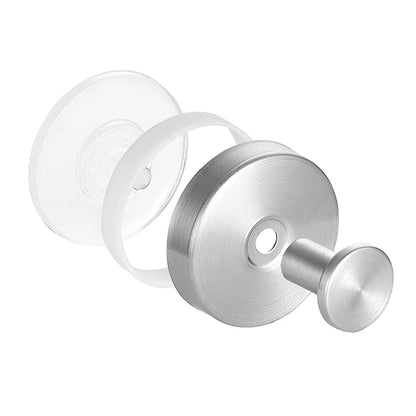 Stainless Steel Suction Cup Hook – Waterproof, Wall-Mounted Kitchen & Bathroom Hanger