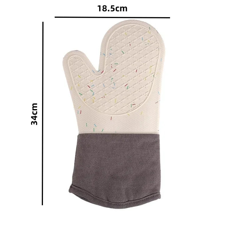 Heat-Resistant Silicone Oven Gloves – Anti-Scalding Baking Mitt