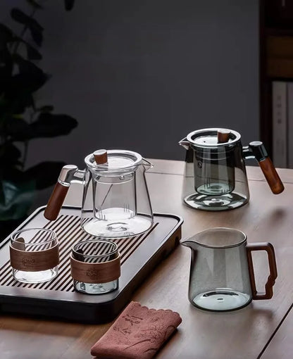 Elegant Glass Teapot Set with Teacups – Perfect for Family Gatherings