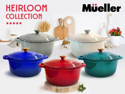 Mueller DuraCast 6-Quart Enameled Cast Iron Dutch Oven